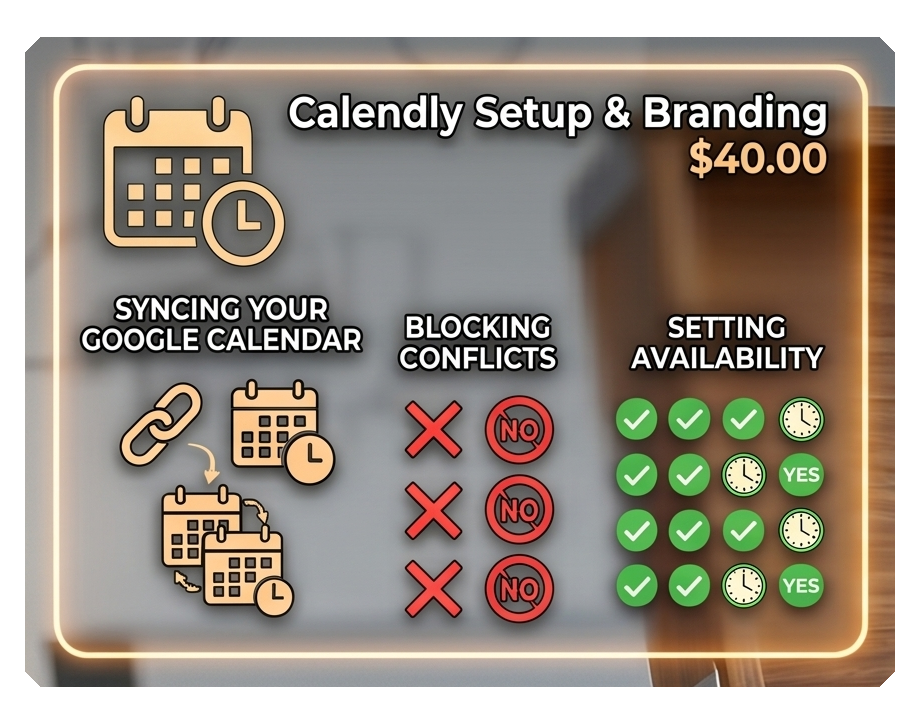 Calendly Setup & Branding | $40.00