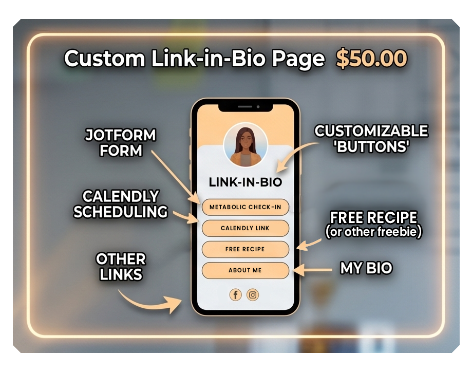 Custom Link-in-Bio Page | $50.00