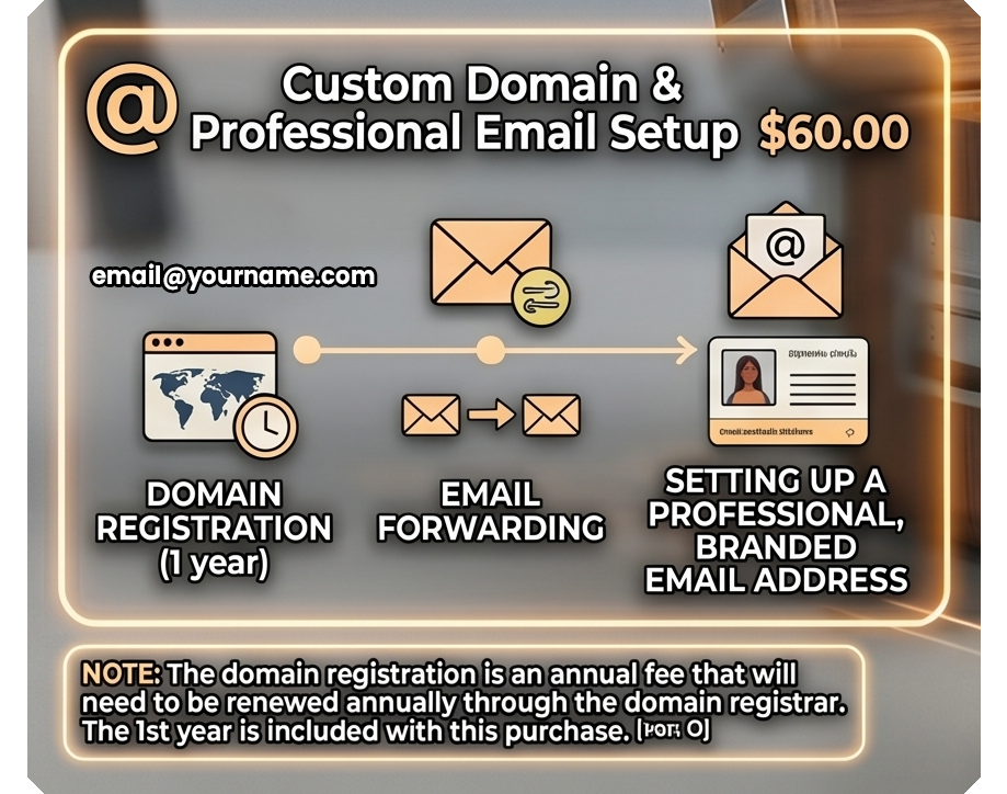Custom Domain & Professional Email Setup | $60.00